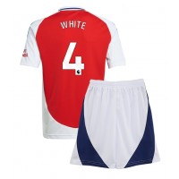 Maglia Calcio Arsenal Ben White #4 Prima Divisa Bambino 2024-25 Manica Corta (+ pantaloncini)